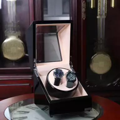 Automatic winder box for two watches "X-hour" by Salvadore