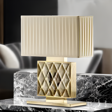 Table lamp "Saba (s)" in natural horn by Arca Horn