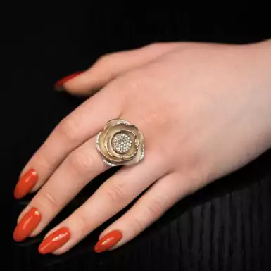Комплект с бриллиантами (кольцо и серьги) "Flower Fantasy" от Annamaria Cammilli