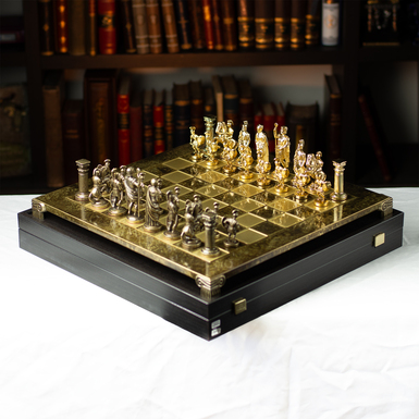 Подарункові шахи Рим коричневий від Manopoulos (44 x 44 см)