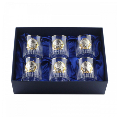 Набір кришталевих склянок для віскі "Лідер Платинум" (6 шт) від Boss Crystal