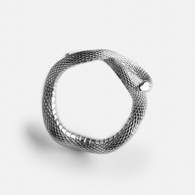 Срібна каблучка "Змія-вісімка" від Yastreb