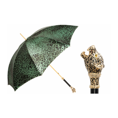 Жіноча парасолька-тростина "Leopardized panther" від Pasotti