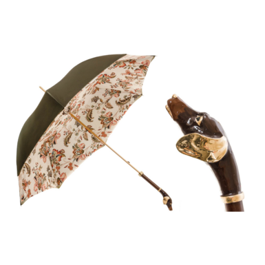 Жіноча парасолька-тростина "Brown Dachshund" від Pasotti