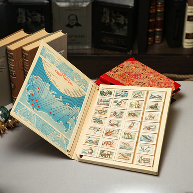 Раритетный сувенирный набор спичек с изображениями животных, занесенных в Красную книгу, 28 коробков
