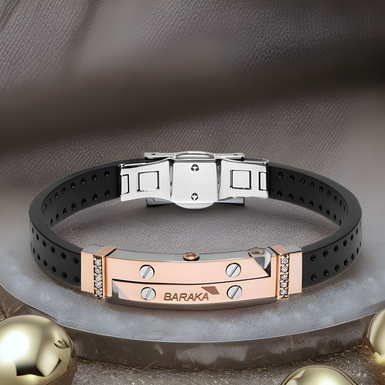 Men's bracelet with diamonds "Vortex" by Baraka
