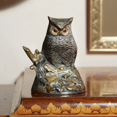 Bronze figurine "Owl" of the end of the 19th century