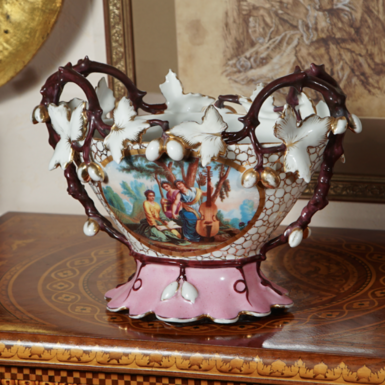 Фарфоровый вазон «Barocco» конца 19 века