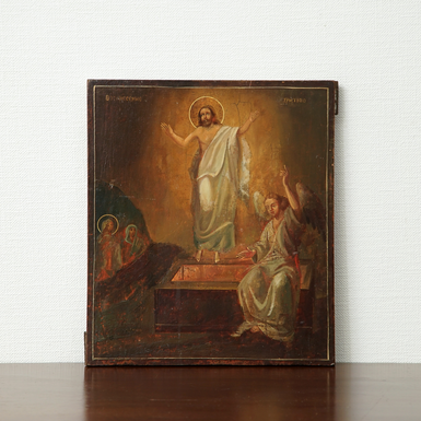 Стародавня ікона 19 століття «Воскресіння Христове»