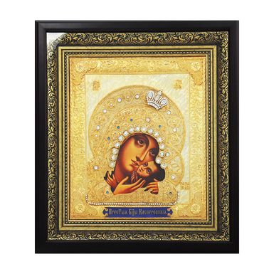 Icon "Holy Mother of God Kasperovskaya" (copper, gold, enamel)
