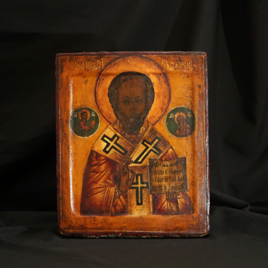 Икона-ковчег Николая Чудотворца первой половины 19 века, центральные регионы православия