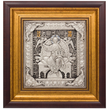 Icon silver-plated of the Savior in strength