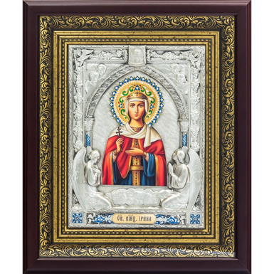 Икона "Святая Ирина" с позолотой