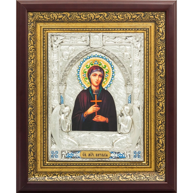 Икона "Святая мученица Наталия" с позолотой