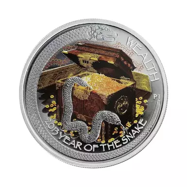 Монета "Year of the Snake. Wealth" из серебра, 1 доллар 