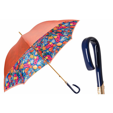 Жіноча парасолька-тростина "Orange flowers" від Pasotti