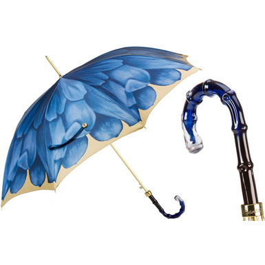 Женский зонт-трость "Blue Dahlia" от Pasotti