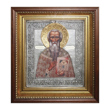 Икона "Святитель Василий Великий" с позолотой