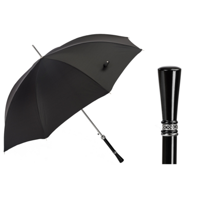 Розкішна чорна чоловіча парасолька від Pasotti
