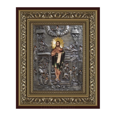 Православная икона "Иоанн Предтеча" с позолотой