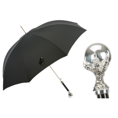 Чёрный зонт с ручкой-когтем от Pasotti