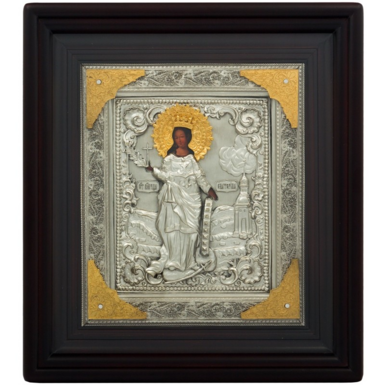 Икона "Святая мученица Екатерина" с камнями Swarovski