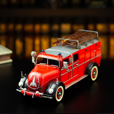 Металлическая модель пожарного автомобиля Feuerwehr Magirus (37 см) от Nitsche (изготовлено в ретро стиле)