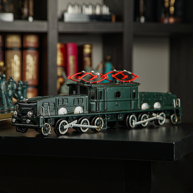 Металлическая модель швейцарского локомотива "Krokodil"  (52 см) от Nitsche (изготовлено в ретро стиле)