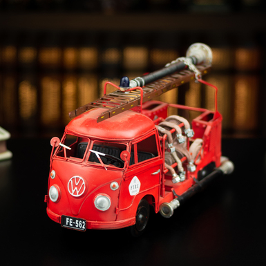 Металева модель пожежного автомобіля VW Bulli 1966 (35 см) від Nitsche (виготовлено у ретро стилі)