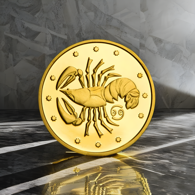 Золотая монета «Рак» 2008 года номиналом в две гривны