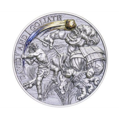 Срібна монета «Давид та Голіаф» 2022 року номіналом 10 седі