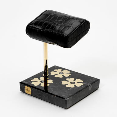 "Clover" watch stand with cubic zirkonia by Michel Maloch