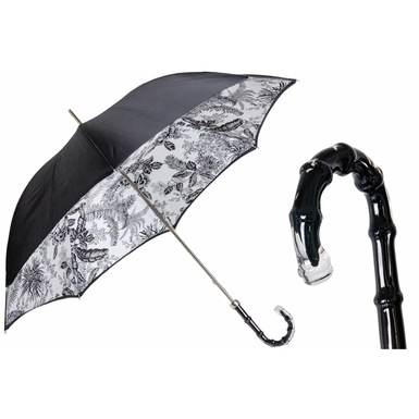 Жіноча парасолька-тростина "Fiori Neri" від Pasotti