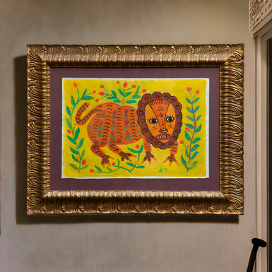 Картина «Дикий звір з Африки», Приймаченко Марія (43×61 см) друга половина-кінець 50-х рр. 20 століття