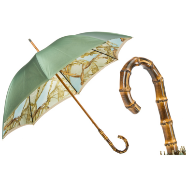 Жіноча парасолька-тростина "Denouement" з бамбуковою ручкою від Pasotti
