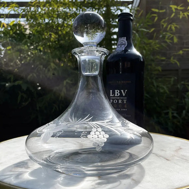 Decanter "Vine Crystal Ships" by Royal Buckingham, Great Britain