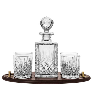 Whiskey set "London Club" (decanter and 4 glasses) by Royal Buckingham, Great Britain