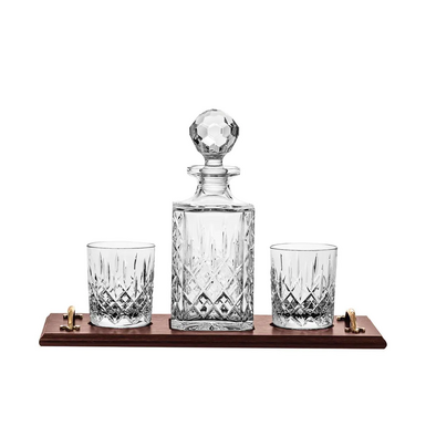 Whiskey set "London" (decanter and 2 glasses) by Royal Buckingham, Great Britain