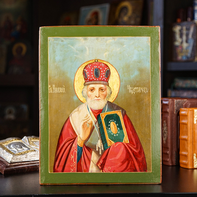Икона Святого Николая Чудотворца второй половины 19 века, Черкащина 