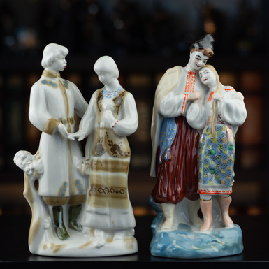 Set of porcelain figurines "Date" and "Lovers"