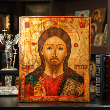 Anctique icon "The Lord Almighty" of the 19th century