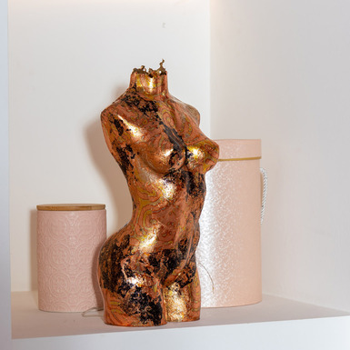 Декоративная статуэтка светильник "Афродита" черно-золотистый от Mod-Art decor