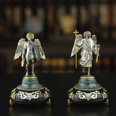 Комплект статуэток «Ангел-хранитель» и «Архистратиг Михаил»