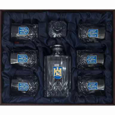 Set of 6 glasses and decanter in Lviv style