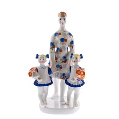 The porcelain figurine "Mother and Children" by Kyiv Porcelain (Limited series)