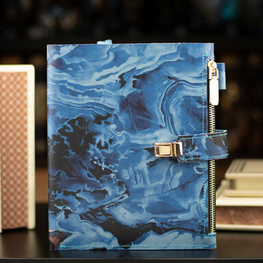 Leather notebook "Aquamarine"