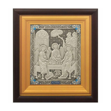 Icon "Holy Trinity" (copper, silver, enamel)