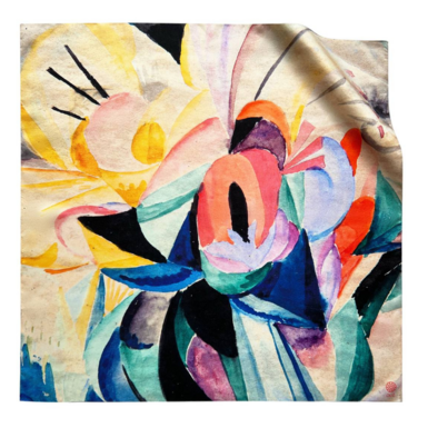 Silk scarf "Composition" by OLIZ (based on the painting by Alexander Bogomazov)