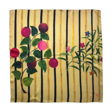 Silk scarf "Decorative panel" by OLIZ (based on the painting by Evgeny Pshechenko)