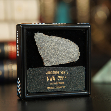 Сертифицированный марсианский метеорит "NWA 12564 MRS 0033", 3,84 г (Северо-Западная Африка)